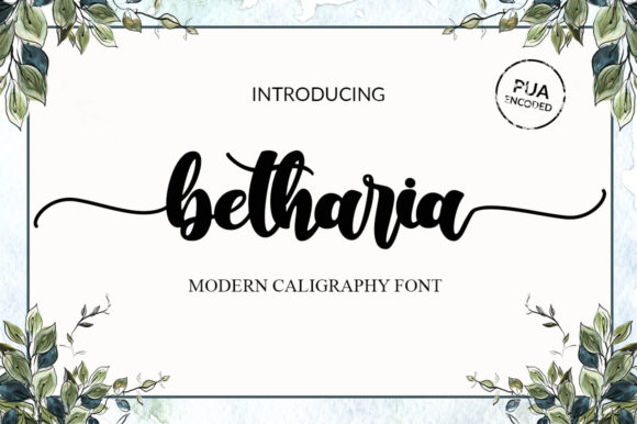 Betharia: The Modern Script Font for Handmade Brands
