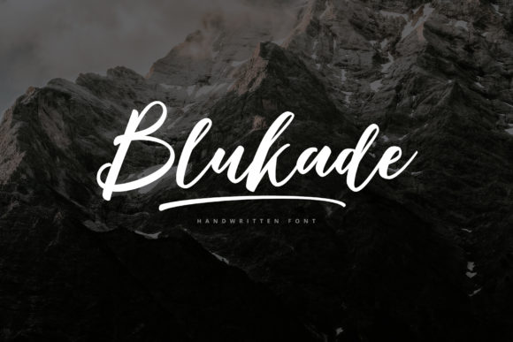 Blukade: An Elegant Script Handwritten Font for Editorial Design