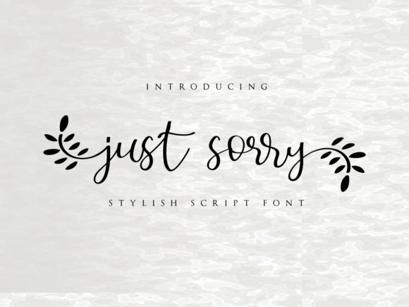 Just Sorry Font: Elevate Your Brand with Elegant Script