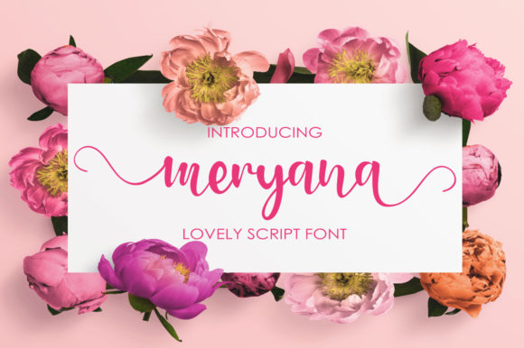 Meryana: A Modern Script Font for Elegant Editorial Design