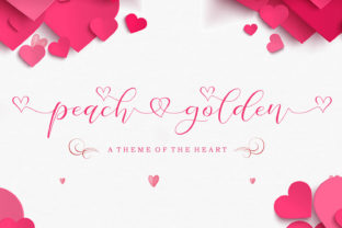 Peach Golden: A Romantic Script Handwritten Font for Editors