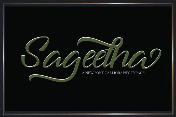 Sageetha: A Classic Script Font for Makers